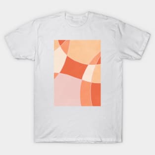 Coral Tones, Minimal Shapes T-Shirt